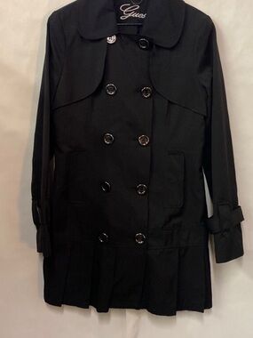 Guess coat double buttons pleated bottom